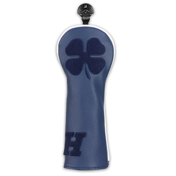 Dark Blue Four Leaf Clover Driver Wood Golf Head Cover Set